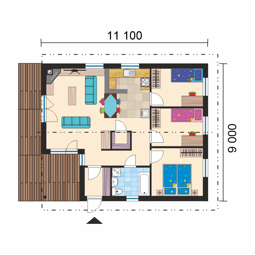 Trojspálňový rodinný dom so štvorcovým pôdorysom – č.32 vo Vianočnej akcii 2023