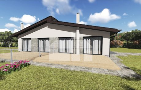 Jednopodlažný dvojdom - bungalov - č.D11