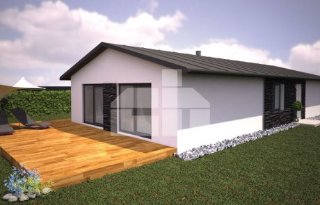 Projekt trojspálňového domu na úzky pozemok - č.18